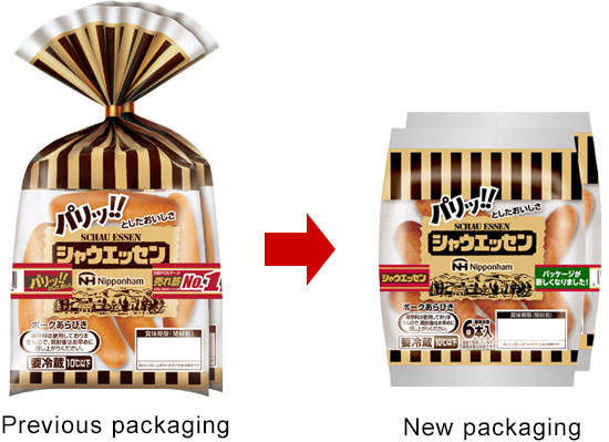 Previous packaging New packaging