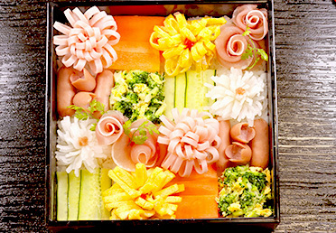 お花畑のモザイク寿司