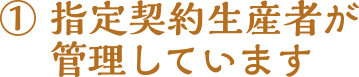 指定契約生産者が管理しています