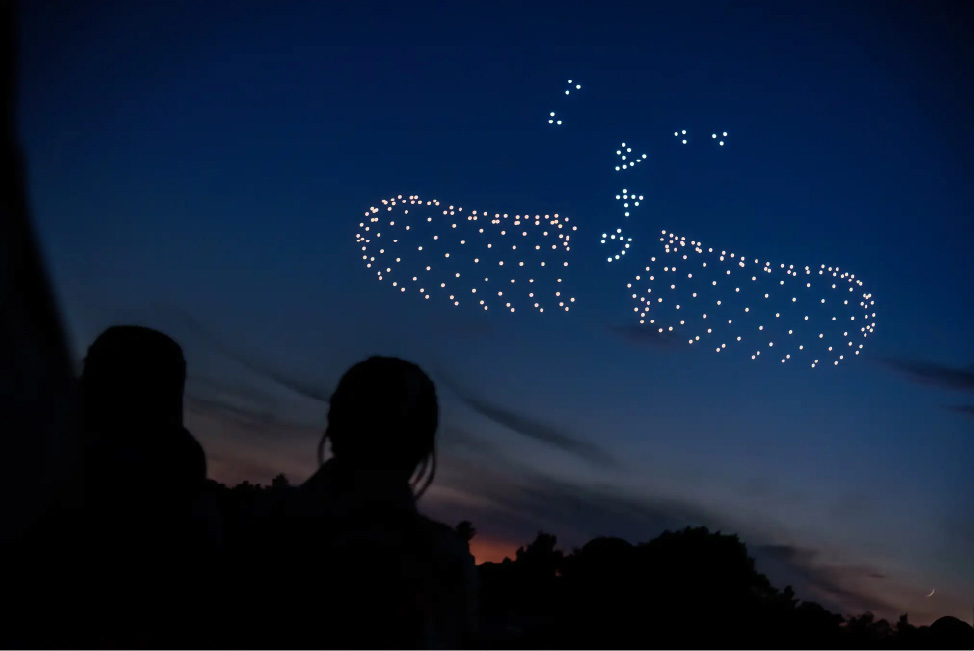 画像：ドローンショー