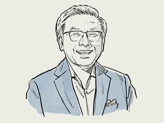 井川社長の似顔絵